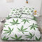 SUWALI Marihuana Bettwäsche 135x200, Cannabis Motiv Bettbezug und 1 Kissenbezug 80x80 - Weiche Kuschelige Mikrofaser Wendebettwäsche 2tlg mit Reißverschluss, Allergiker Geeignet