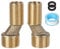 LALAGO 2 piezas Conexión en S G1/2 a G3/4, Prolongación de Grifo Alcance Ajustable 135-165mm, Adaptador para Grifería de Ducha Latón Macizo para Grifos Murales de pie de Garra Bañeras