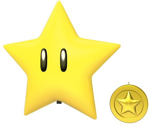 Hallmark Keepsake Christmas Tree Topper 2025, Nintendo Super Mario Super Star with Light and Sound, Gifts for Gamers
