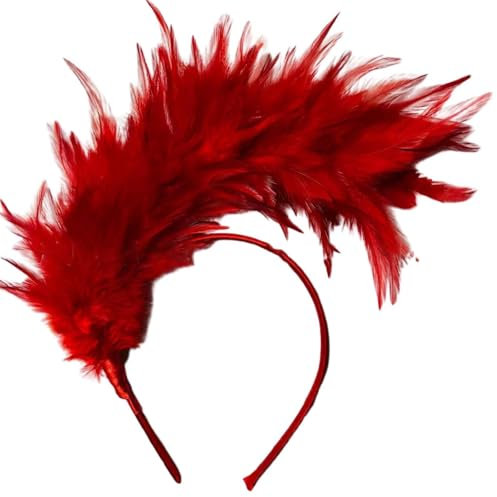 20Er Jahre Accessoires, Moulin Rouge Kostüm, Feder Haarschmuck Stirnband 1920Er Kopfschmuck Haarreif Karneval Kostüm Damen 20Er Jahre Haarschmuck Fascinator Damen Für Fasching Karneval Zubehör