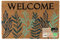 JVL Eco-Friendly Latex Backed Coir Entrance Doormat, 40x60cm - Welcome Leaves