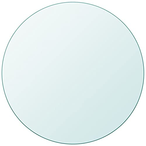 Refined Tischplatte Esstischplatte Glasplatte Ersatztischplatte Couchtischplatte Gartentischplatte Gehärtetes Glas aus gehärtetem Glas rund 600 mm