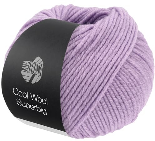 LANA GROSSA Meilenweit Superbig | Pure extrafeine Merinowolle, waschmaschinenfest und filzfrei | Handstrickgarn aus 100% Schurwolle (extrafine) | 50g Wolle zum Stricken% Häkeln | 80m Garn FB 12