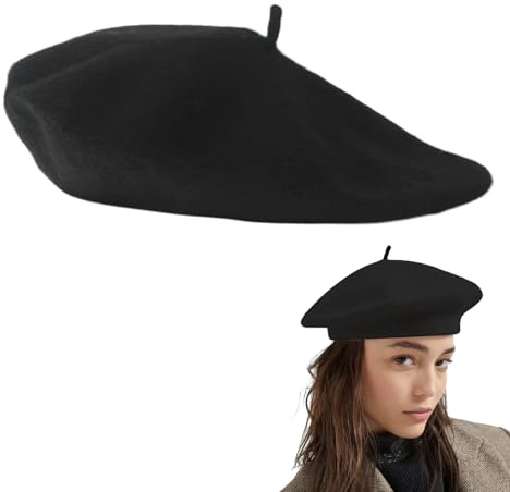 Myluatye Baskenmütze Damen,Baskenmütze Einfarbig,Barett Damen Wolle,Barrett Mit Kaschmir,Barett Französischer,Franzosen Mütze Barrett