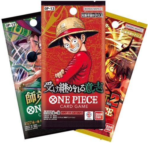 3 Boosterpacks One-Piece-Kartenspiel, japanisch, zufällige Auswahl, offizielle Karten, Konbaya zertifiziert, Versandschutz