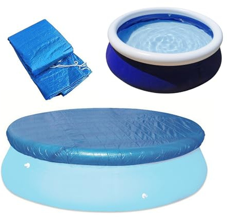 183CM Bache Piscine Ronde Bâche Protection pour Piscin Matériau PE Étanche et Résistant à la Poussière