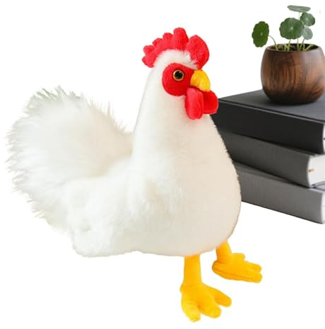 Kuschelhuhn Plüschtier, Kuschelige Wohndekoration, Tierplüschpuppen als Wohndekoration, für Kinder Erwachsene Wohnzimmer Schlafzimmer Büro Couch Bett Reise Kindertag Geburtstag