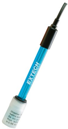 Extech PH305 pH/mV/Temperature Electrode, Gel-Filled, BNC, 1m Cable | Combination pH/mV/temp electrode, built-in ATC, gel-filled maintenance-free, BNC connector, 1m cable