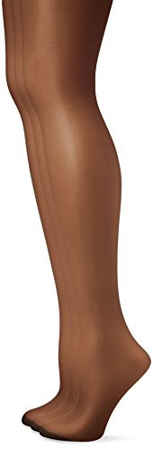 Pretty Polly Women's Curves Ladder Resist 3Pp 15 DEN Tights, Black (Barely Black), X-Large
