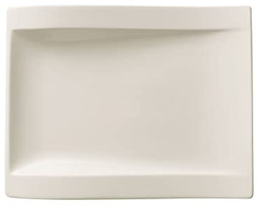 Villeroy & Boch – Newwave Rechteckiger Frühstücksteller Weiß, Spülmaschinenfest, Mikrowellensicher, Teller Keramik, Speiseteller, Essteller, Geschirr, Premium Porzellan