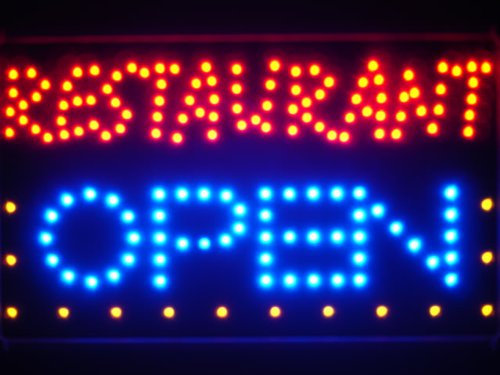 led132-b Restaurant OPEN Bar Led Neon Sign WhiteBoard by AdvPro Led