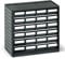 Treston Kleinteilemagazin 291-4ESD, BxTxH 310x180x290 mm, 24 Schubladen, Schwarz