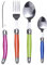 LAGUIOLE - Ménagère 24 pièces - Couteaux, Fourchettes, Cuillères à Soupe, Cuillères à Café - Utilisation quotidienne - Couleurs différentes