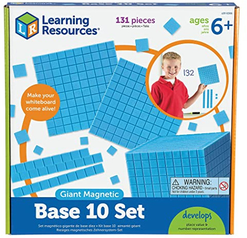 Learning Resources LER6366 Gigantic Magnetic Base Ten Set, Blue, 1/Each