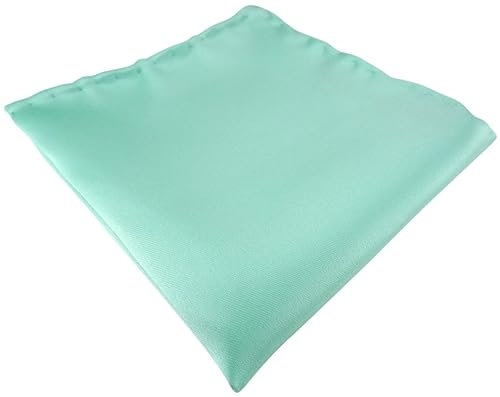 TigerTie Einstecktuch handrolliert in mint einfarbig Uni - Gr. 25 x 25 cm
