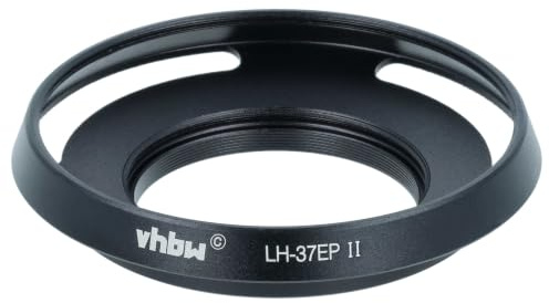 vhbw Pare-Soleil Compatible avec Panasonic Lumix DMC-LX7 | G Vario 12-32 mm F3.5-5.6 ASPH objectif 37mm - Cache noir, métal, rond, 6,4 cm