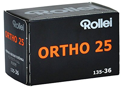 Rollei Ortho 25 Plus Schwarzweiß-Negativfilm | 35 mm | 36 Aufnahmen | ISO 25 | Hohe Detailtreue & Feines Korn