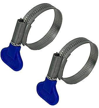 Best Price Square Jubilee Wingspade Hose Clip 30-45mm, 2 Pack, Blue