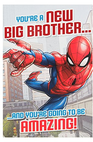 Hallmark 25501671 Medium Going To Be Amazing Spiderman Baby Brother Card