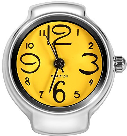 Dilwe Ringuhr, 8 Farben, Fingerring, Quarz, runder Design, f¨¹r Damen und Herren