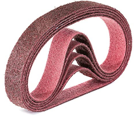 Score Abrasives Pro Line Vlies-Schleifband/Vliesband | 30 x 533 mm | 5 Stück | Körnung: medium/mittel/rot (P120 - P150)