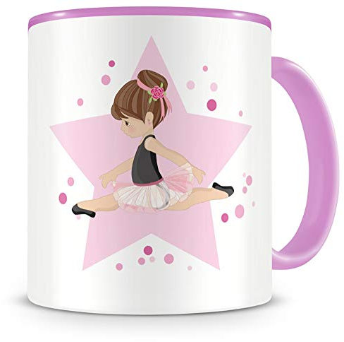 Samunshi® Tasse pour enfant avec une ballerine - Rose