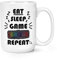 Eat Sleep Game Repeat 15oz Large Mug Cup