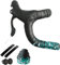 GORIX Lenkerband Lenker Grip Wrap + 2 Lenkerstopfen Rosenmuster Rennrad Mountainbike Radfahren (GX-BARA) (Schwarz × Celeste)