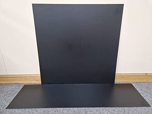 Black Effect HPL Laminate Fireplace Back Panel & Hearth Set