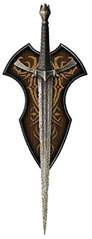 Der Hobbit - 1/1 Replik - Schwert - Morgul Klinge - Messer der Nazgul - Hexenkönig Deko-Schwert - 63 cm - mit Wandhalterung