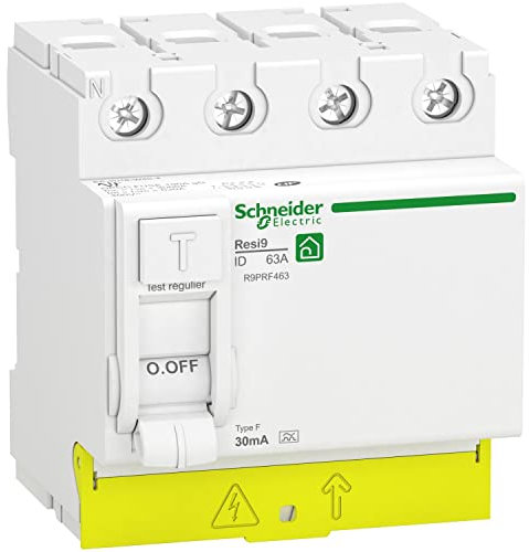 Schneider Electric - RESI9 - interrupteur différentiel - 4P - 63A - 30mA - type Fsi - peignable - R9PRF463