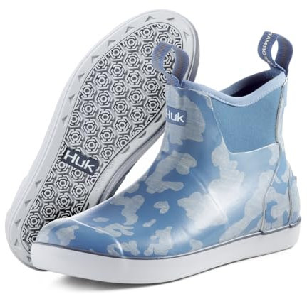 HUK Zapato Rogue Wave | Botas de Pesca y Cubierta de Alto Rendimiento, Lluvia Hombre, Running Lakes Titanium Blue, 43 EU
