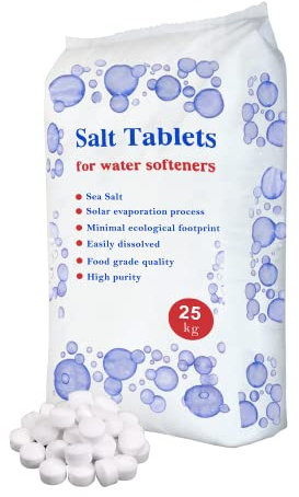 HSD 25 Kg Salt Tablets Water Softener Food Grade Compatible to All Water Softner Machines Food Grade 100% Genuine British Salt Tablet Of Premium Quality Best For Laundry Kitchen Dish Washing (1)