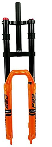 HSQMA DH Downhill Mountain Bike Forcella Ammortizzata 26 27.5 29 Pollici Corsa 160mm MTB Forcella Pneumatica Doppia Spalla Forcella Anteriore 1-1/8 Tubo Dritto con Blocco