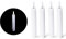 Novaliv 4X Stabkerze LED bewegliche Flamme Wachs - Echtwachs Weiß - Indoor - 12,5cm Höhe für 2,2cm Durchmesser / 2 AAA Batterien notwendig - Stabkerze LED für Adventskranz
