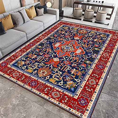 Badteppich Teppich Industrial Klassisches rotes Druckdesign ist super weich rutschfest und langlebig Zimmer Deko 120X160CM