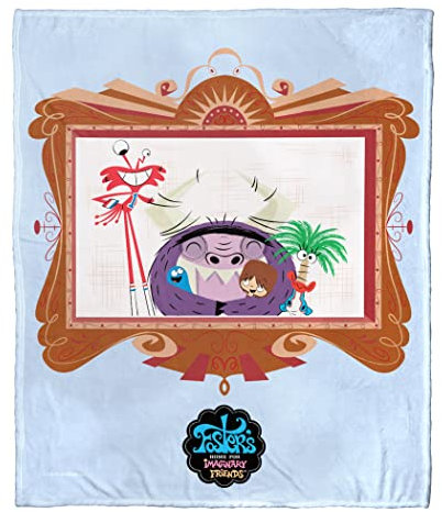 NORTHWEST Cartoon Network's Foster's Home for Imaginary Friends Silk Touch Überwurfdecke, 127 x 152,4 cm, Bild perfekt