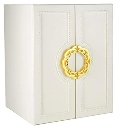 Schmuckbox Schmuckkästchen Schmuckschatulle 5-lagig Mit Uhr Ohrringe Ring Schmuck Tablett Fall Leder Schmuck Aufbewahrungsbox Display Organizer Geschenk Für Mädchen Frauen. Schmuckkasten (Blue : Bron