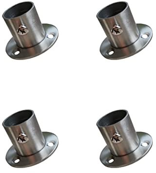 Flansch Edelstahl Flanschverbindung Wandanker Wandflansch Rohrbefestigung Wand Boden 4 Stück (22mm)