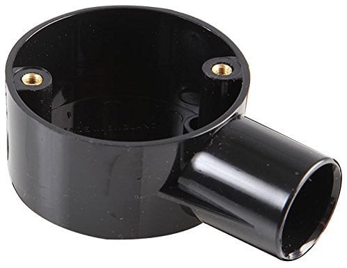1 Way Terminal Box 25MM Black, Conduit Fittings Bodies/Boxes Cable Management, Qty X 1