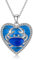 LONAGO Cancer Necklace for Women 925 Sterling Silver Zodiac Sign Cancer with Created Turquoise Pendant Necklace