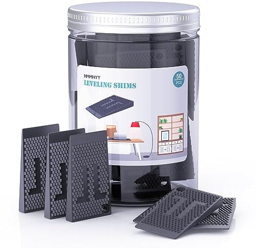 Möbelkeile -50er Set, Keile Kunststoff zum Nivellierung, Unterlegkeile möbel, Gummikeil, Möbel-Nivellierer, für Möbel, Tisch, Stuhl, Schrank,Mehrzweck-Unterlegkeile für Heimwerker und Arbeit