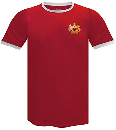 fan originals Manchester Crest Mens T-Shirt Crew Neck Red XXL