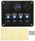 Panel de Interruptor Basculante de 4 Bandas, ABS PBT PC Antidesgaste con Enchufe de Encendedor de Cigarrillos USB Panel de Interruptor de Combinación de Encendido y Apagado para