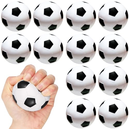JOKILY 12 stycken minisportbollar skumbollar mjuk fotboll, skum sportbollar, mini sportboll av skum, uppblåsbara skumbollar för barn och vuxna, fotbollsfest