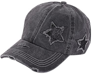 Basecap Damen Sommer Bunt Cap Mit Ventilator Glitzer-Trucker-Visier, chaotisch, einfarbig, Baseball-Pferdeschwanz-Brötchen, Mütze, Unisex-Baseballmützen Weißer Riese Caps 80