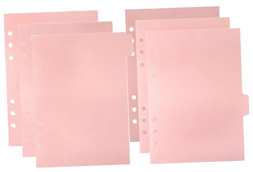 WOFASHPURET 6pièces Intercalaires Colorés Détaillables Pour Cahiers De Séparateurs Avec Onglets Parfaits Pour Planificateurs Et Notebooks