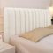 Bett Kopfteil Hussen Bezug/Überzug Stretch Dehnbare 180/160/140cm Weicher Elastisch Samtstoff Schonbezug Protektor Für Dekoratives Kopfteil (Color: Cream White)