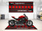 wibeart MPM Motorradmatte für Diavel V4, waschbar, rutschfest, öl- und wasserabweisend, Parkmatte für Garage, Ausstellungsraum, Werkstatt | Ducati Rot - Größe 1: 86.6 x 39.4/220 x 100 cm