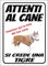 Cartello Attenti al Cane Personalizzato 18x25cm, Made in Italy - Attenti al Cane Targhetta Personalizzabile con Foto, Cartello in Forex Rigido 3mm - Protezione al Raggi UV e Colori Vividi - Tigre